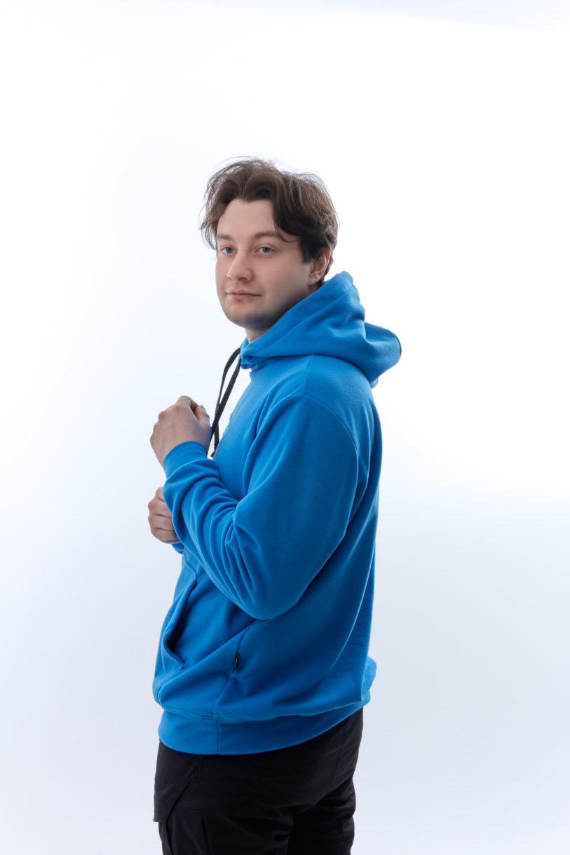 Мерч толстовка флисовая GRAYLING, голубой