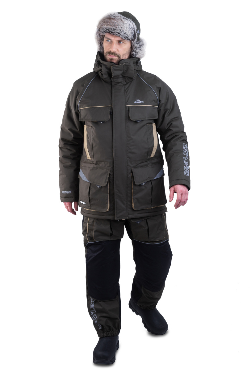 Камчатка МАГМА костюм для рыбалки GRAYLING. зимний хаки