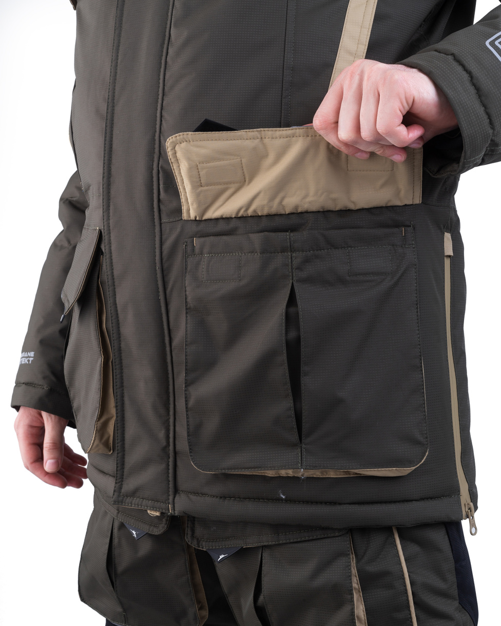 Камчатка МАГМА костюм для рыбалки GRAYLING. зимний хаки